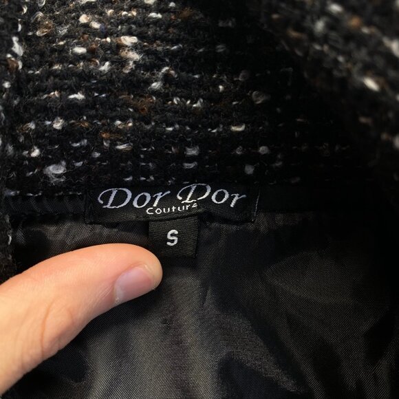 Dor Dor Couture Art-To-Wear Women's Size Small  Button Up Lined Coat - Picture 3 of 13